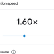 Variable playback speeds in Google Play Books.